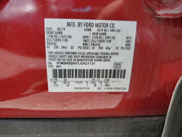 2020 FORD EXPLOR XLT 1FMSK8DH7LGA21131