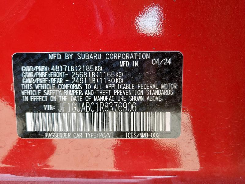 2024 SUBARU IMPREZA JF1GUABC1R8376906