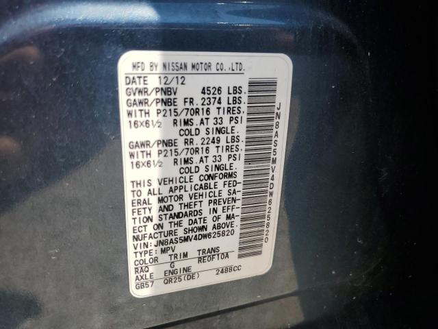 2013 NISSAN ROGUE S - JN8AS5MV4DW625820