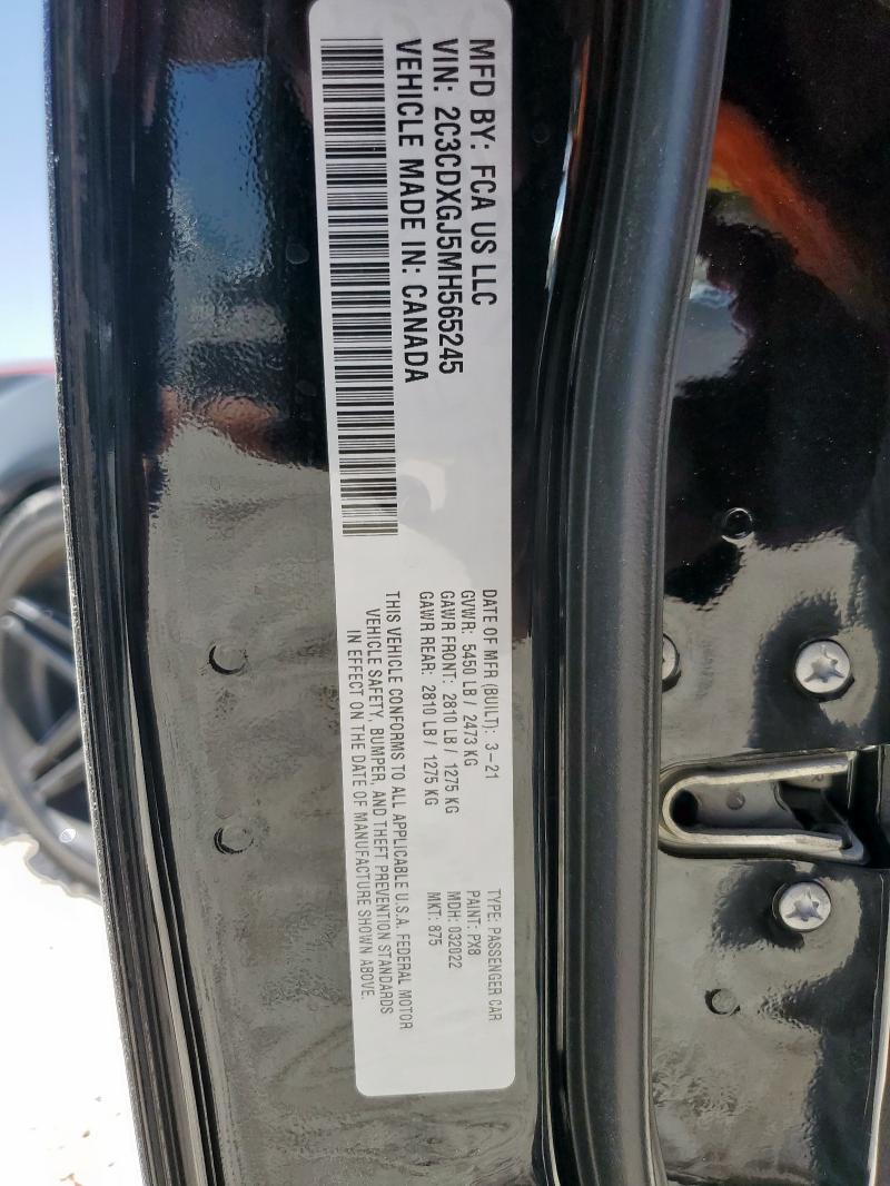 2021 DODGE CHARGER SC 2C3CDXGJ5MH565245