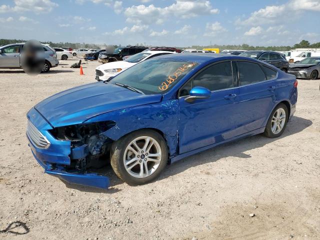 FORD FUSION SE 2018 blue  gas 3FA6P0HD4JR223047 photo #1