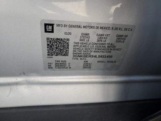 2020 CHEVROLET BLAZER RS 3GNKBERS4LS631455