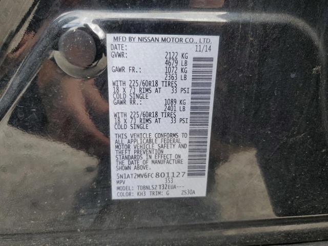 2015 NISSAN ROGUE S 5N1AT2MV6FC801127