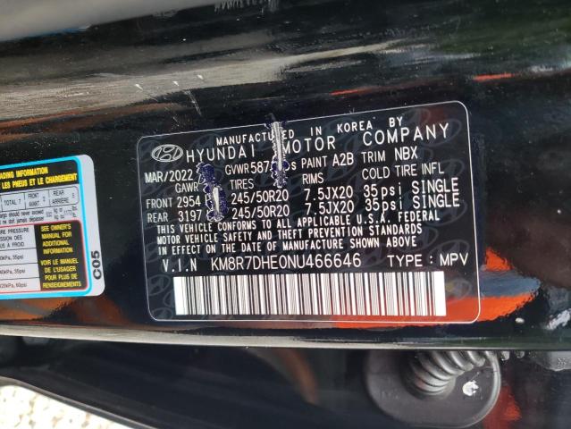 2022 HYUNDAI PALISADE C KM8R7DHE0NU466646