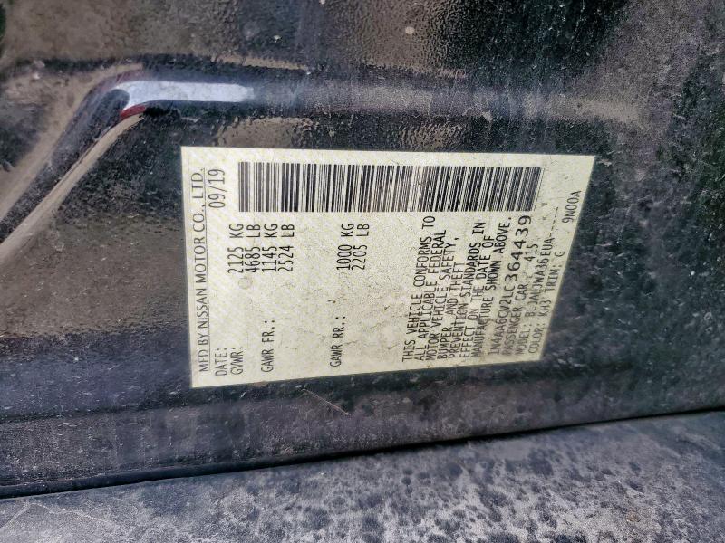 2020 NISSAN MAXIMA SV 1N4AA6CV2LC364439