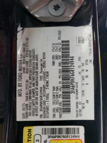 2016 FORD FUSION SE - 3FA6P0H76GR124944