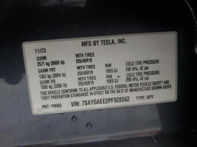 2023 TESLA MODEL Y 7SAYGAEE2PF928562