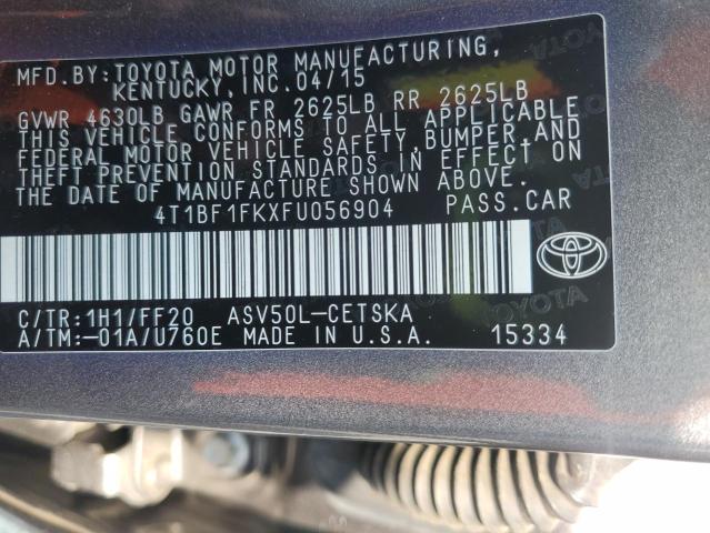 2015 TOYOTA CAMRY LE - 4T1BF1FKXFU056904