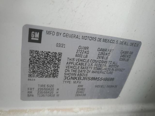2021 CHEVROLET BLAZER 3LT - 3GNKBJRS8MS548699
