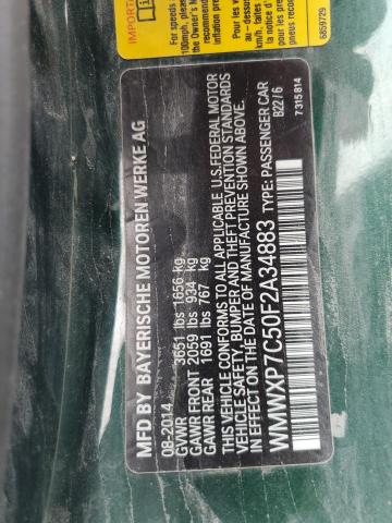 2015 MINI COOPER S WMWXP7C50F2A34883