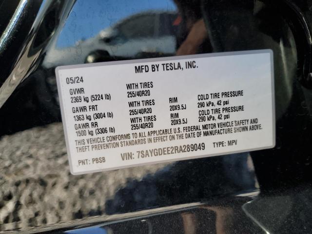 2024 TESLA MODEL Y 7SAYGDEE2RA289049