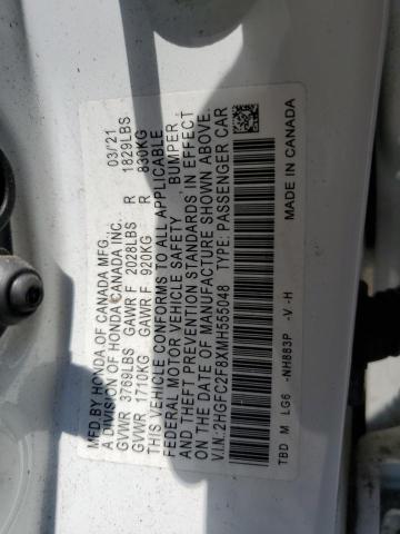 2021 HONDA CIVIC SPOR 2HGFC2F8XMH555048
