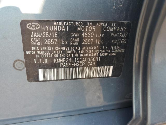 2016 HYUNDAI SONATA HYB KMHE24L19GA035681