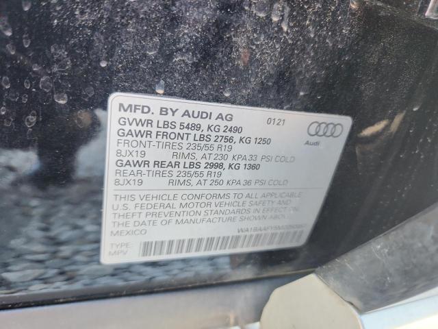 2021 AUDI Q5 PREMIUM WA1BAAFY5M2050857
