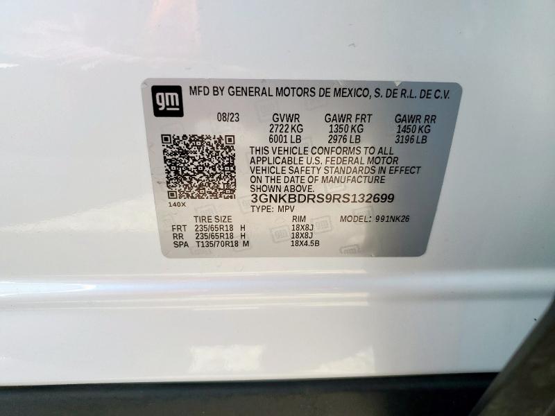 2024 CHEVROLET BLAZER 3LT 3GNKBDRS9RS132699