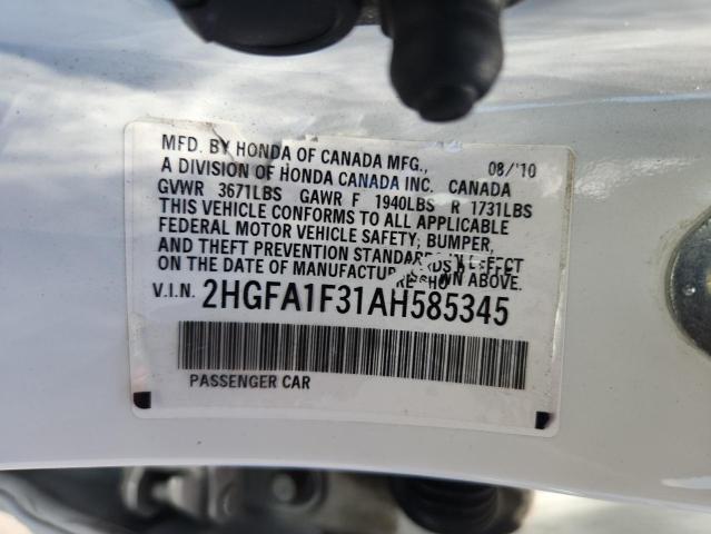 2010 HONDA CIVIC VP - 2HGFA1F31AH585345