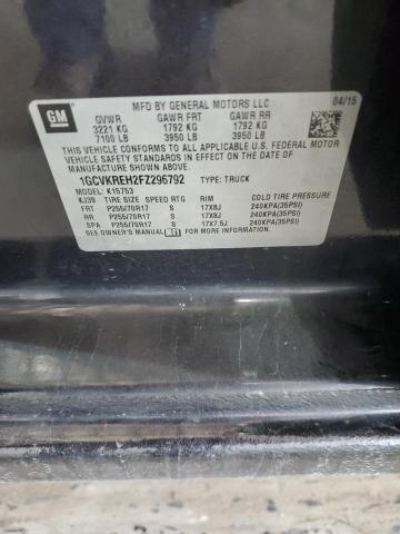 2015 CHEVROLET SILVERADO2 1GCVKREH2FZ296792
