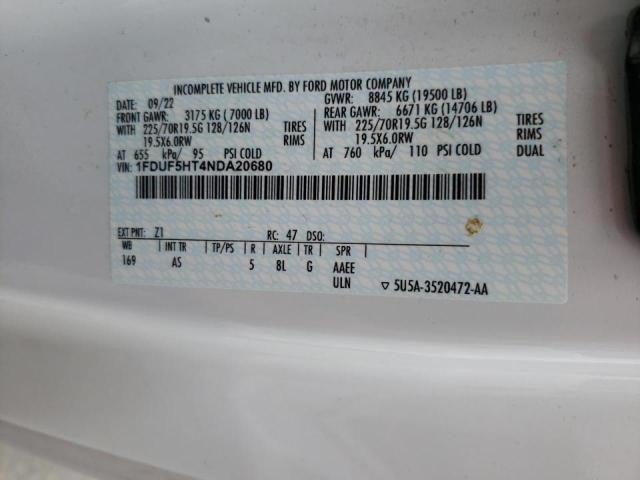 2022 FORD F550 SUPER DUTY #3261416481