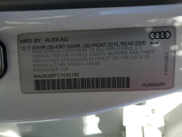 2018 AUDI A3 PREMIUM WAUAUGFF7J1042199