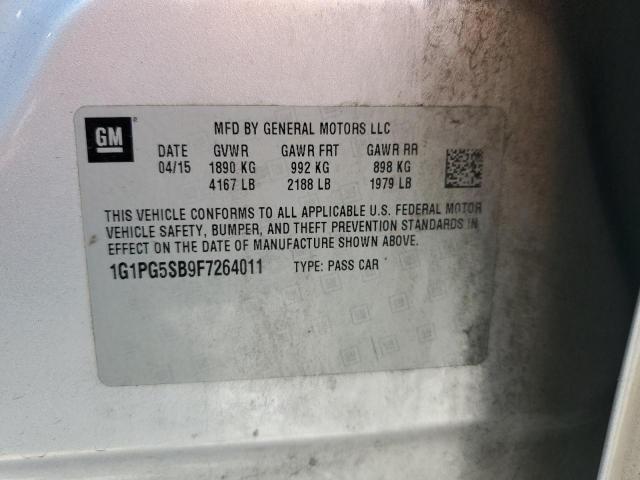 2015 CHEVROLET CRUZE LTZ 1G1PG5SB9F7264011