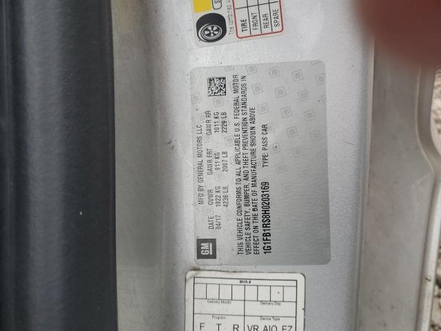 2017 CHEVROLET CAMARO LT - 1G1FB1RS8H0203169