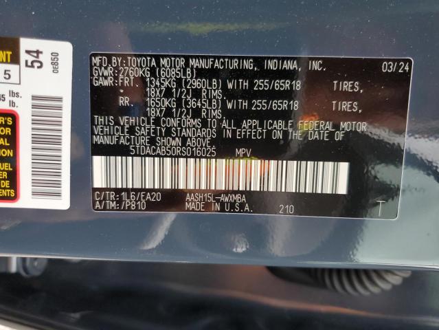 2024 TOYOTA GRAND HIGHLANDER XLE 5TDACAB50RS016025