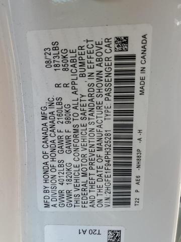 2023 HONDA CIVIC TOUR 2HGFE1F94PH325281
