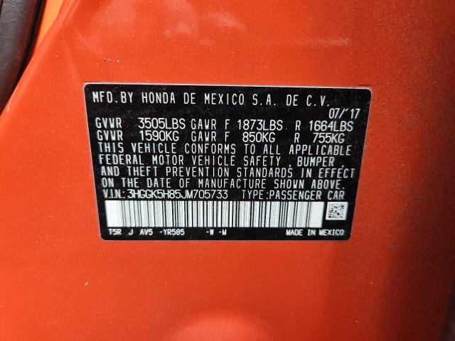 2018 HONDA FIT EX 3HGGK5H85JM705733