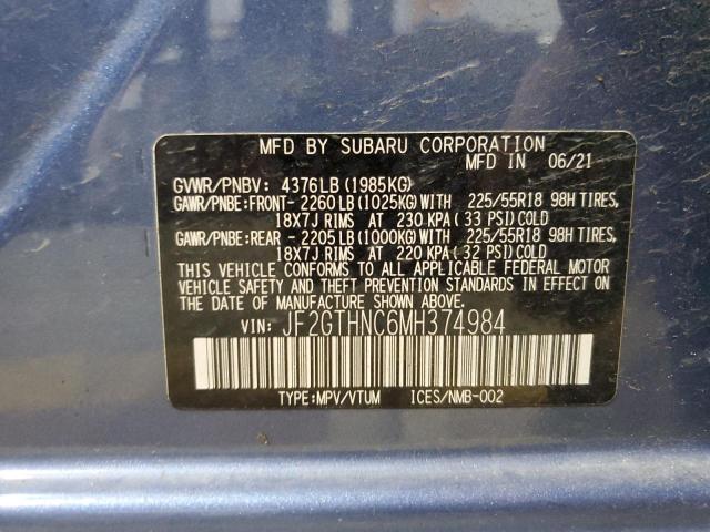 2021 SUBARU CROSSTREK JF2GTHNC6MH374984