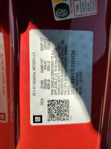 2020 CHEVROLET CAMARO LS 1G1FB1RS7L0103735