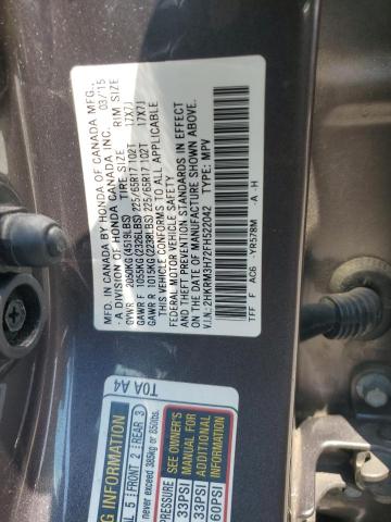 2015 HONDA CR-V EXL - 2HKRM3H72FH522042