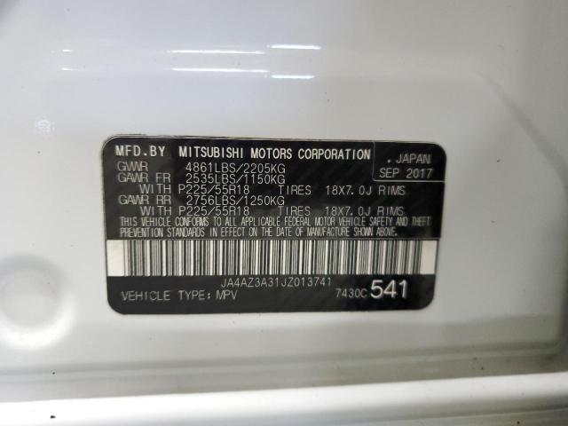 2018 MITSUBISHI OUTLANDER JA4AZ3A31JZ013741