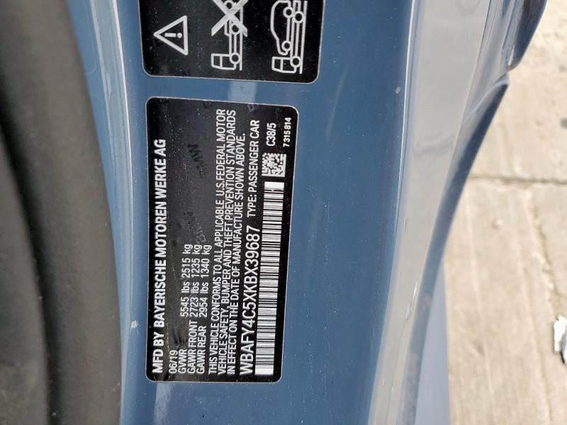 2019 BMW M850XI WBAFY4C5XKBX39687