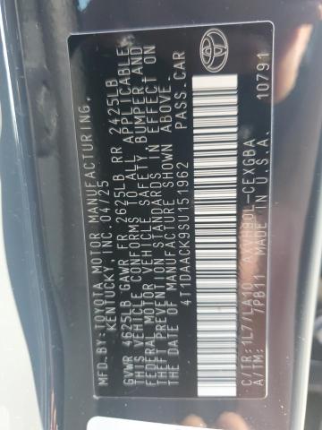 2025 TOYOTA CAMRY XSE 4T1DAACK9SU151962
