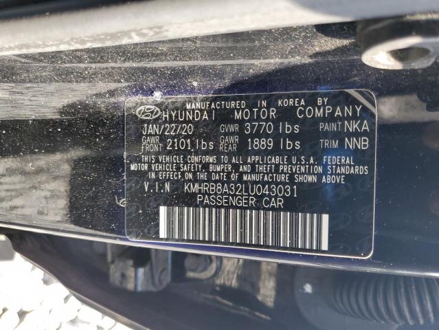 2020 HYUNDAI VENUE SE KMHRB8A32LU043031