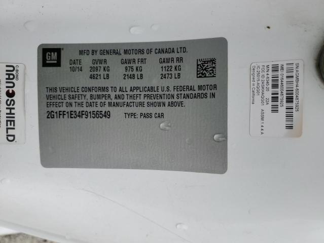 2015 CHEVROLET CAMARO LT 2G1FF1E34F9156549