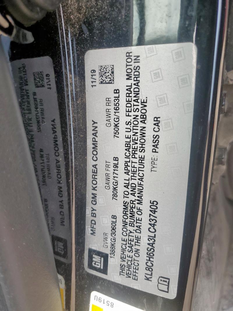 2020 CHEVROLET SPARK ACTI KL8CH6SA3LC437405