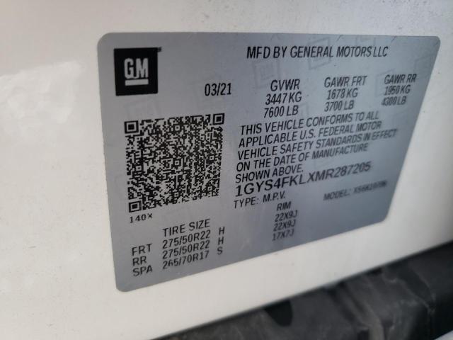 2021 CADILLAC ESCALADE S 1GYS4FKLXMR287205