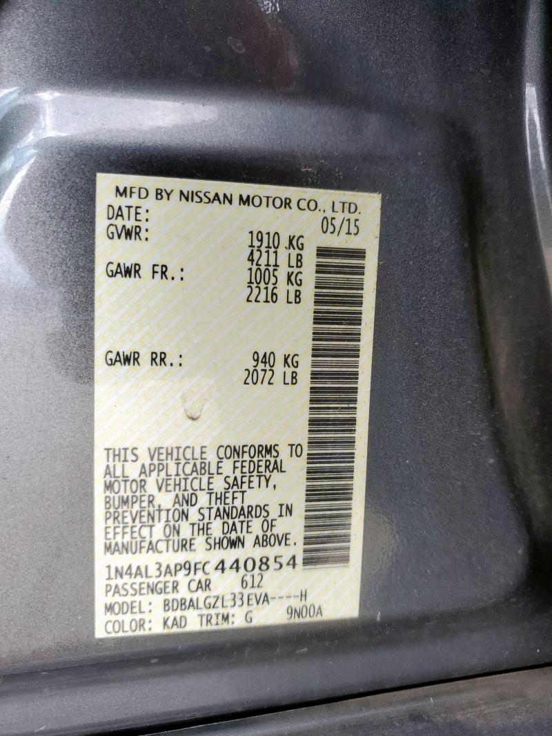 2015 NISSAN ALTIMA 2.5 - 1N4AL3AP9FC440854