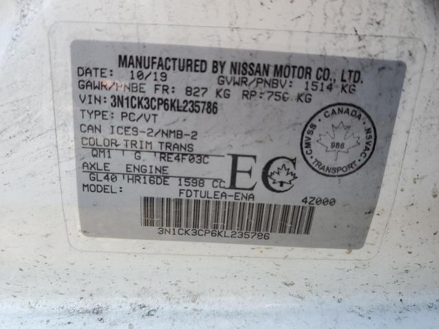 2019 NISSAN MICRA 3N1CK3CP6KL235786