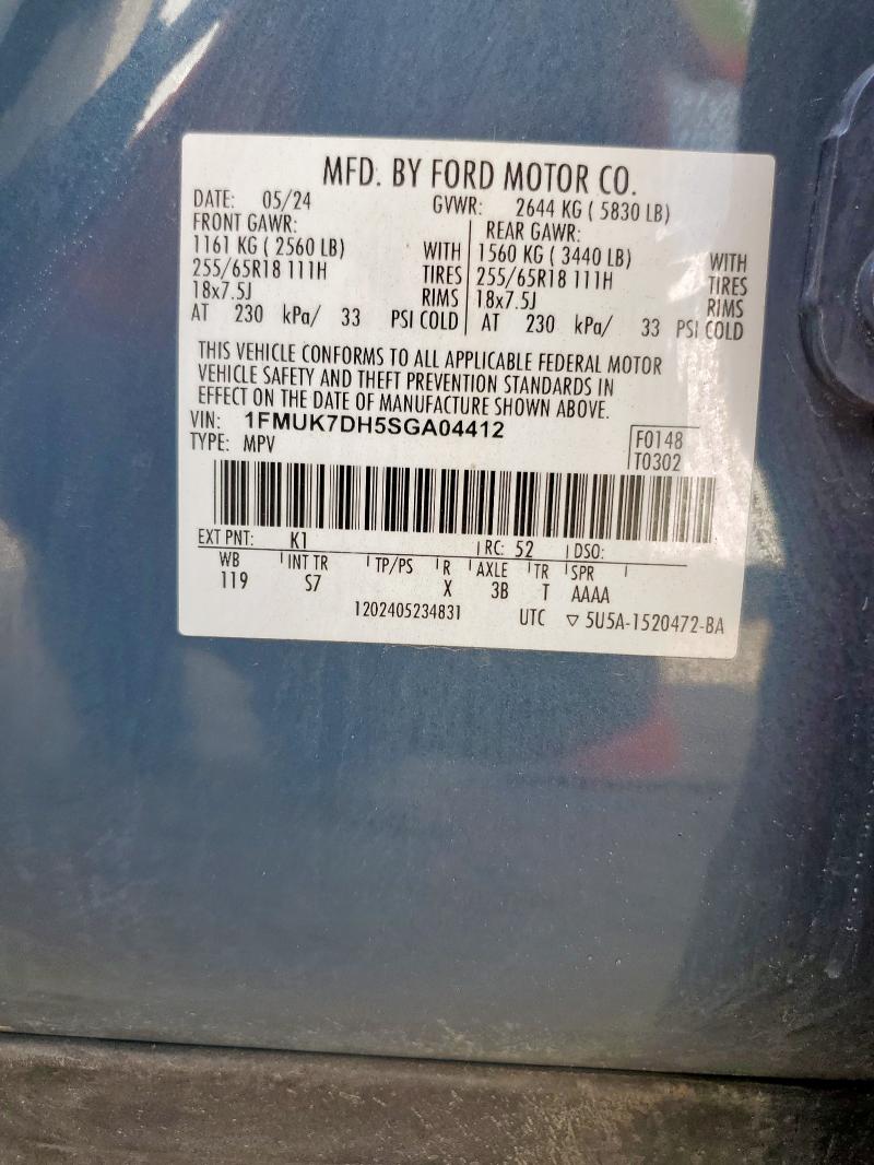 2025 FORD EXPLORER A 1FMUK7DH5SGA04412