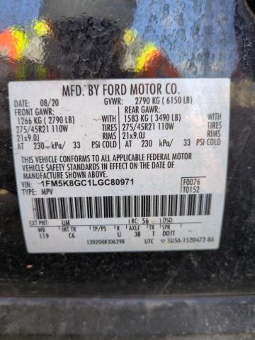 2020 FORD EXPLORER S - 1FM5K8GC1LGC80971