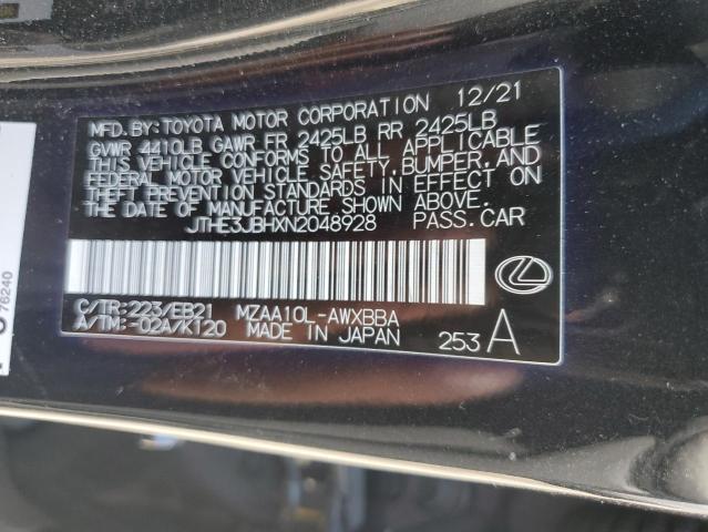 2022 LEXUS UX 200 BAS JTHE3JBHXN2048928