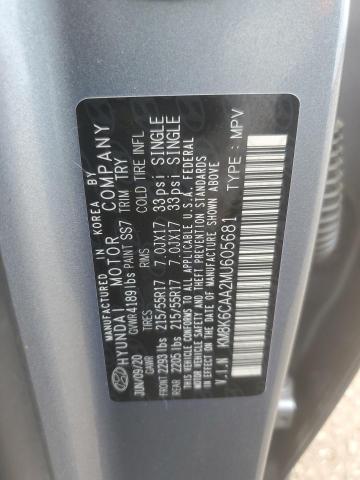 2021 HYUNDAI KONA SEL P KM8K6CAA2MU605681