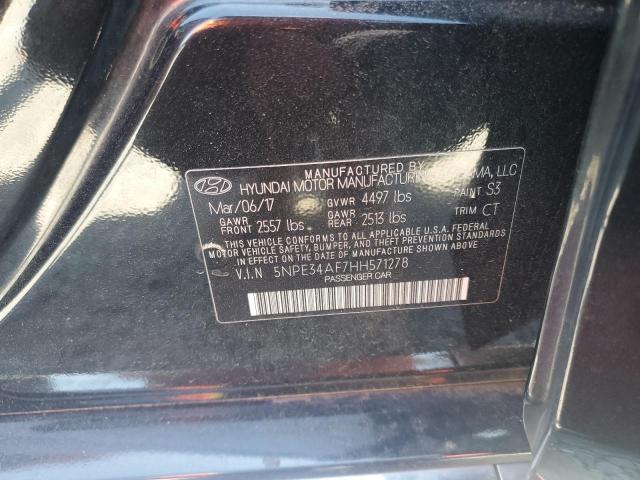 2017 HYUNDAI SONATA SPO 5NPE34AF7HH571278