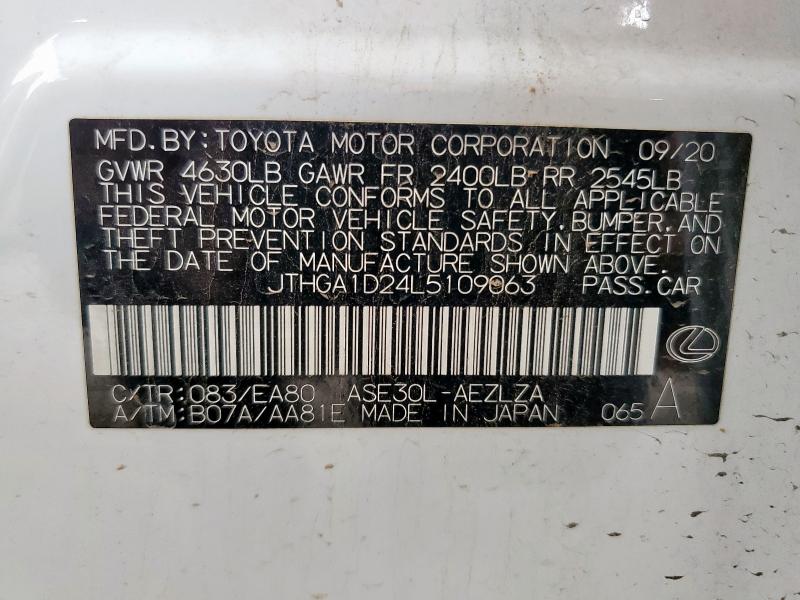 2020 LEXUS IS 300 F S JTHGA1D24L5109063