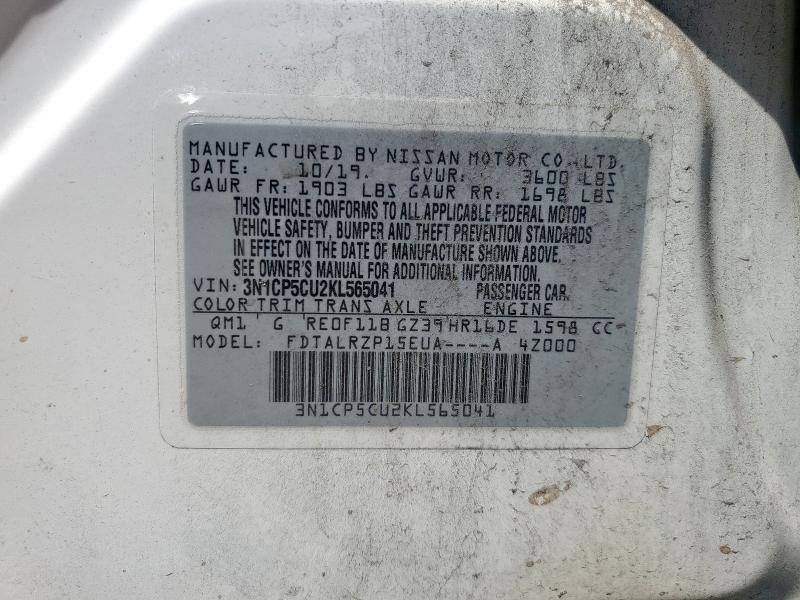 2019 NISSAN KICKS S 3N1CP5CU2KL565041