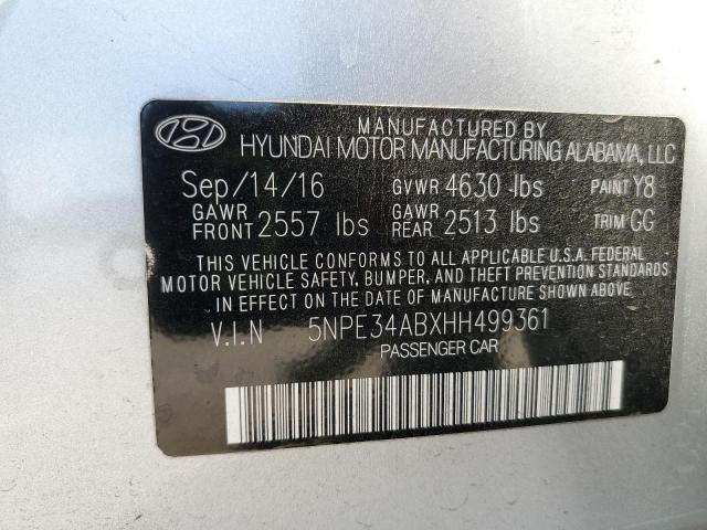 2017 HYUNDAI SONATA SPO 5NPE34ABXHH499361