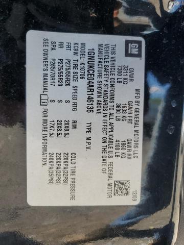 2010 CHEVROLET TAHOE K150 - 1GNUKCE04AR146136