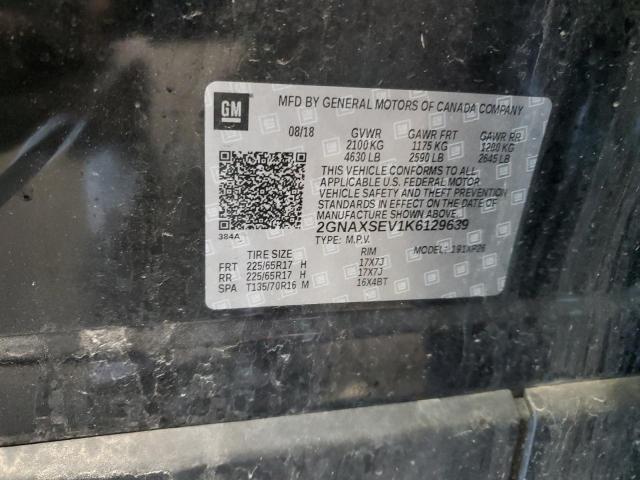 2019 CHEVROLET EQUINOX LS 2GNAXSEV1K6129639